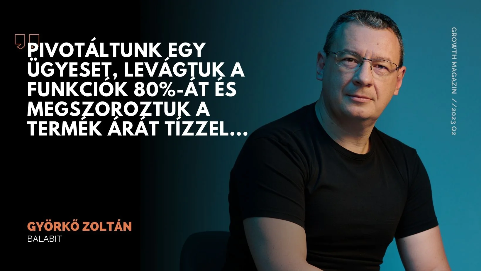 Györkő Zoltán: “Levágtuk a funkciók 80%-át és megszoroztuk az árat tízzel”